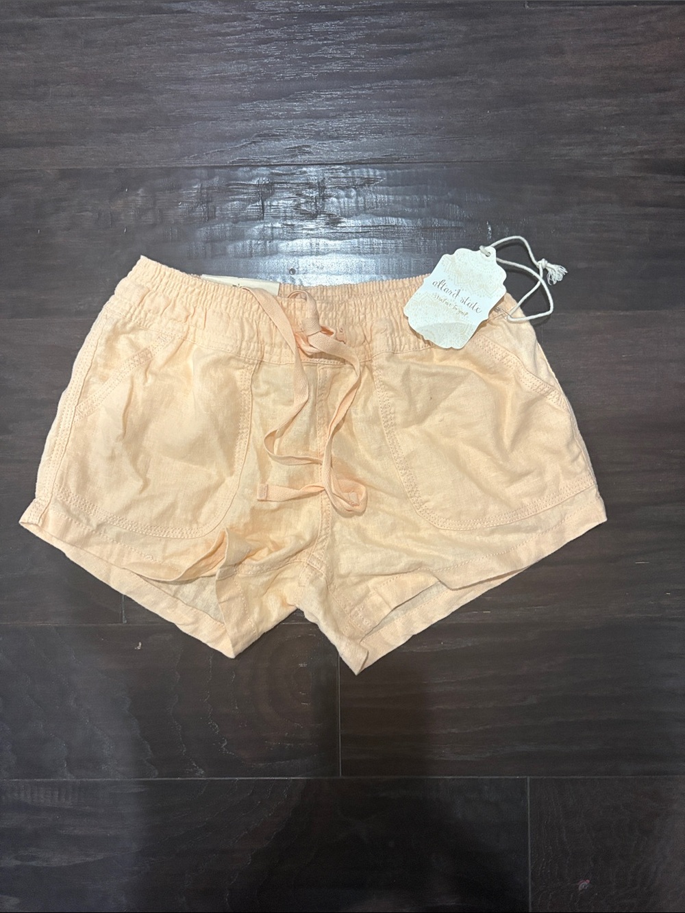 Altard State Women’s Peach Drawstring Linen Shorts